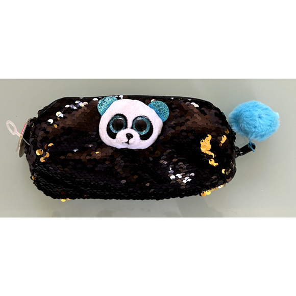TY Flippables Sequin Bamboo the Panda Backpack and Pencil Case Set for K… - Picture 6 of 9